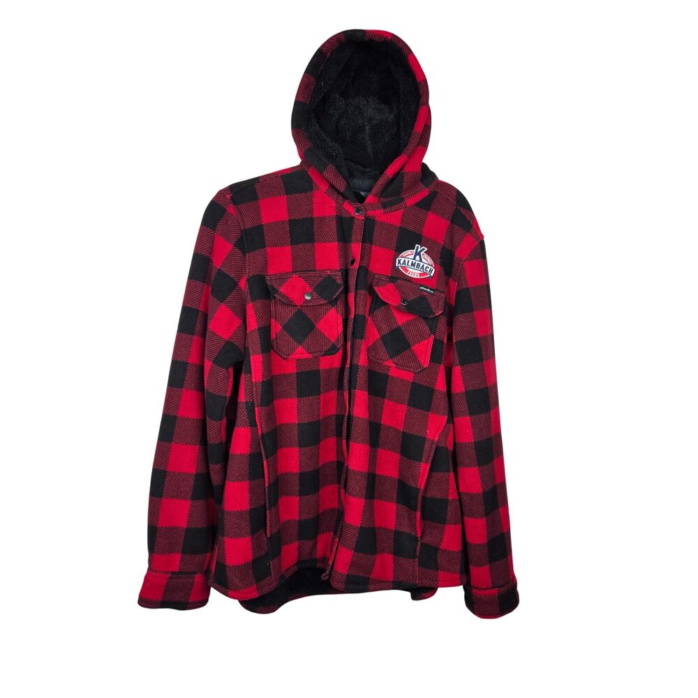 Eddie Bauer Buffalo Check, Fleece-Lined Hoodie, Men's 2XL, Kalmbach Feeds Hit